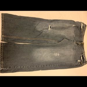Distressed Faded Glory Ankle Jeans